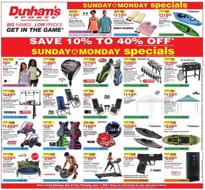 Dunham's Sports Weekly Ad Flyer Specials May 27 to June 1, 2023