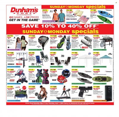 Dunham's Sports (IN, MI, MN, OH, PA, WI) Weekly Ad Flyer Specials May 27 to June 1, 2023