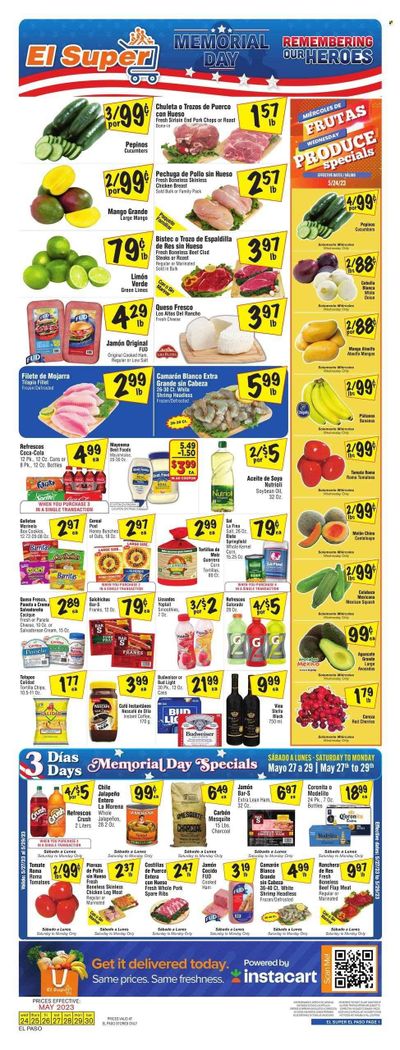 El Super (TX) Weekly Ad Flyer Specials May 24 to May 30, 2023