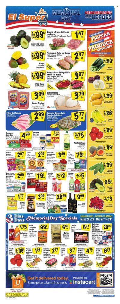 El Super (CA) Weekly Ad Flyer Specials May 24 to May 30, 2023