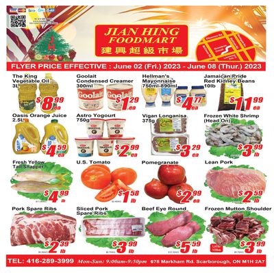 Jian Hing Foodmart (Scarborough) Flyer June 2 to 8
