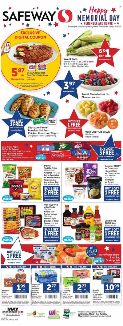 Safeway (CA) Weekly Ad Flyer Specials May 24 to May 30, 2023