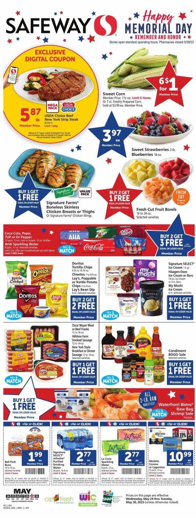 Safeway (CA) Weekly Ad Flyer Specials May 24 to May 30, 2023