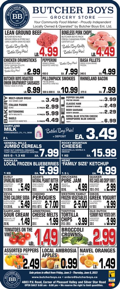 Butcher Boys Grocery Store Flyer June 2 to 8