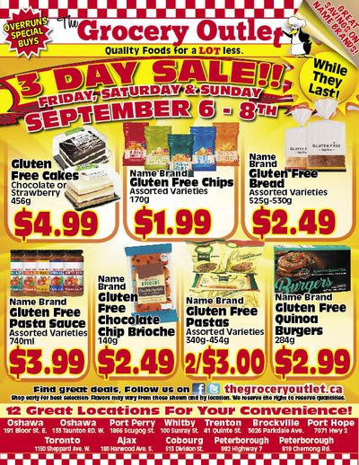 The Grocery Outlet 3-Day Sale Flyer September 6 to 8
