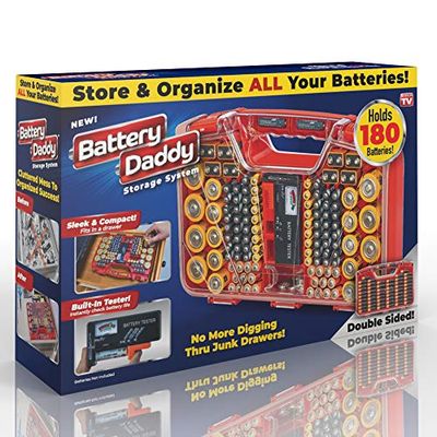 Ontel Battery Daddy 180 Battery Organizer and Storage Case with Tester, 1 Count, As Seen on TV $23.38 (Reg $25.98)