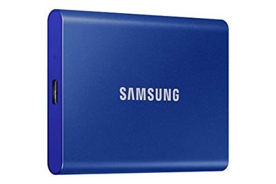 SAMSUNG T7 2TB, Portable SSD, Blue, up to 1050MB/s, USB 3.2 Gen2, Gaming, Students & Professionals, External Solid State Drive (MU-PC2T0H/AM), Blue [Canada Version] $159.99 (Reg $289.99)