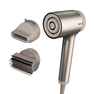 Shark HD112BRN Hair Blow Dryer HyperAIR Fast-Drying with IQ 2-in-1 Concentrator and Styling Attachments, Auto Presets, Rotatable Hot Air Brush, No Heat Damage, Ionic, Stone $223.97 (Reg $256.46)