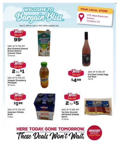 Grocery Outlet (CA, ID, OR, PA, WA) Weekly Ad Flyer Specials May 31 to June 6, 2023