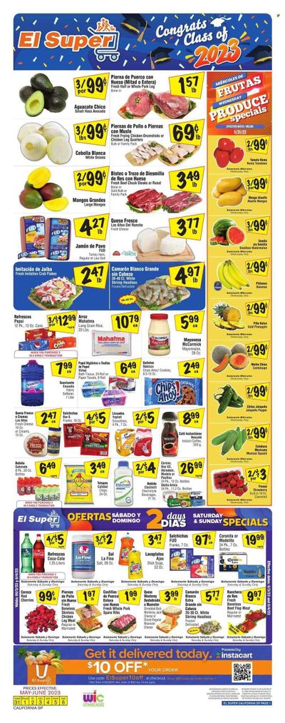 El Super (CA) Weekly Ad Flyer Specials May 31 to June 6, 2023