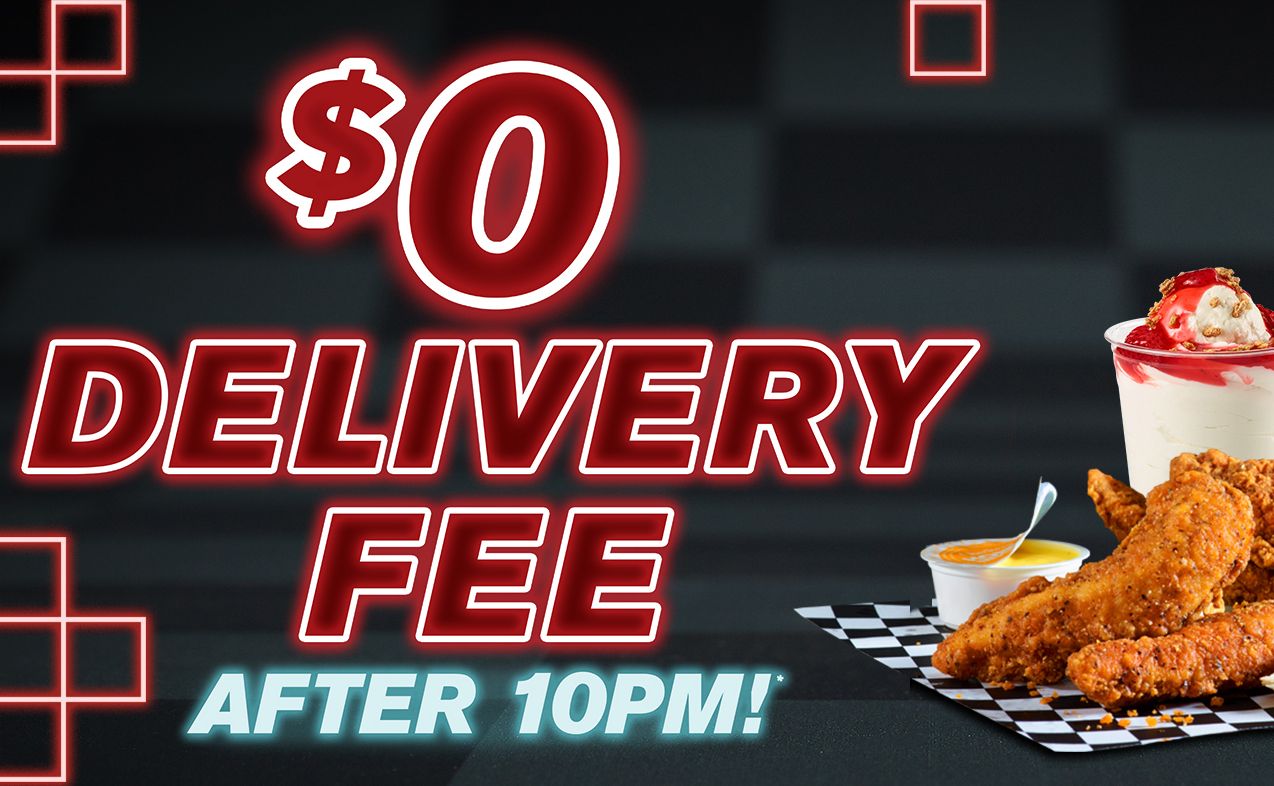 Get a 0 Delivery Fee When You Order Late Night Delivery with Uber Eats or DoorDash at Checkers