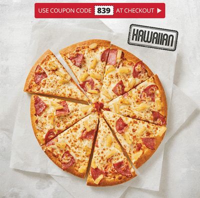 Pizza Hut Canada $10 Favourites Coupon: Get Hawaiian, Pepperoni, Canadian, or Margherita Medium Pizza for $10.00 each