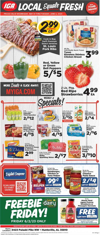 IGA (AL) Weekly Ad Flyer Specials May 31 to June 6, 2023