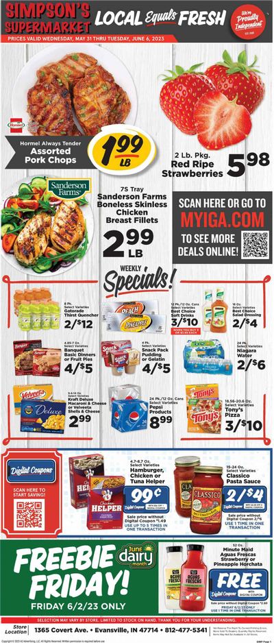 IGA (IN) Weekly Ad Flyer Specials May 31 to June 6, 2023 IGA (IN) Weekly Ad Flyer Specials May 31 to June 6, 2023
