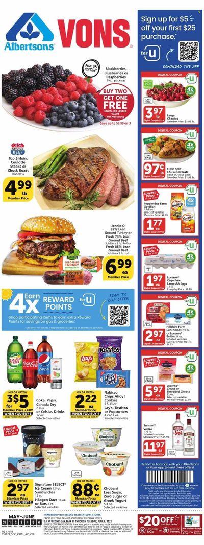 Vons (CA) Weekly Ad Flyer Specials May 31 to June 6, 2023