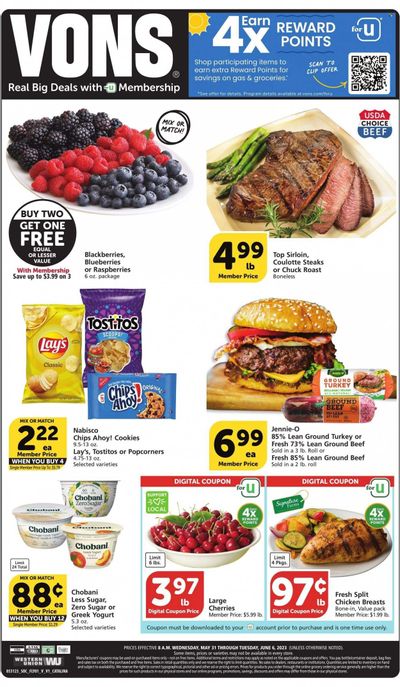 Vons (CA) Weekly Ad Flyer Specials May 31 to June 6, 2023