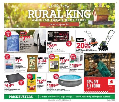 Rural King (IL, IN, KY, PA, VA) Weekly Ad Flyer Specials June 1 to June 7, 2023