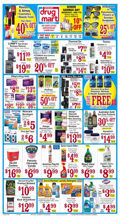 Discount Drug Mart (OH) Weekly Ad Flyer Specials June 7 to June 13, 2023