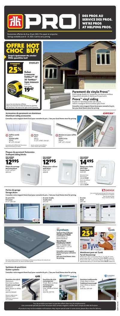 Home Hardware Building Centre (QC) PRO Flyer June 8 to 21