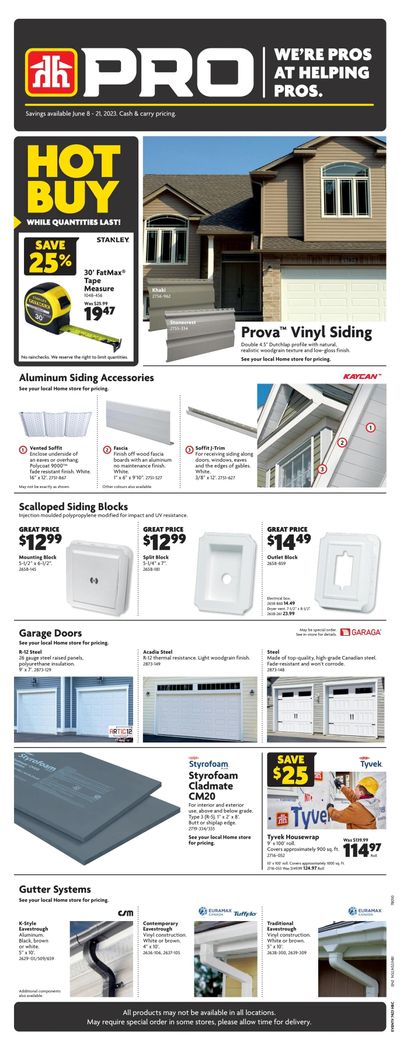 Home Hardware Building Centre (Atlantic) PRO Flyer June 8 to 21