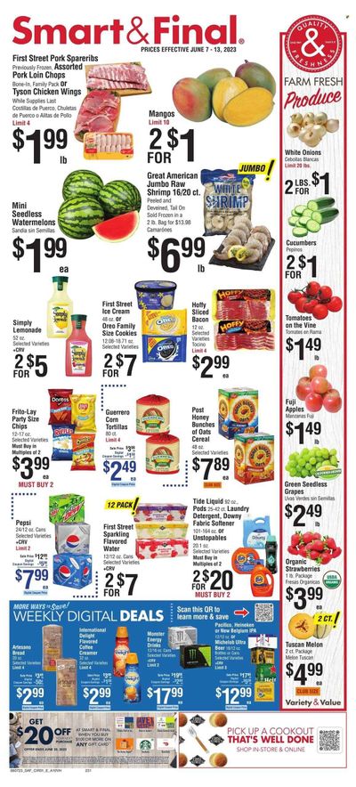 Smart & Final (CA) Weekly Ad Flyer Specials June 7 to June 13, 2023