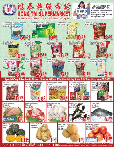 Hong Tai Supermarket Flyer June 9 to 15