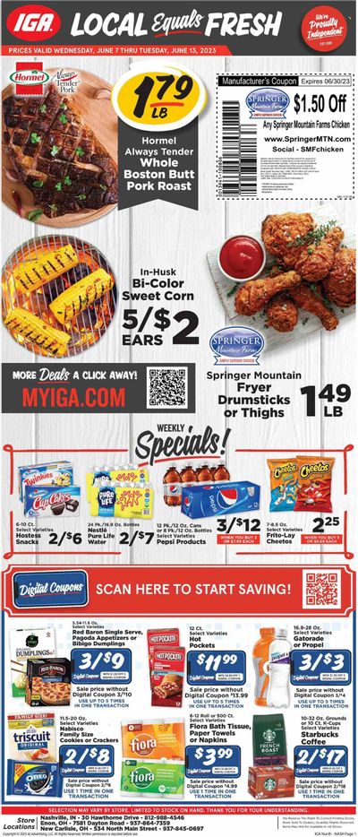 IGA (IN) Weekly Ad Flyer Specials June 7 to June 13, 2023