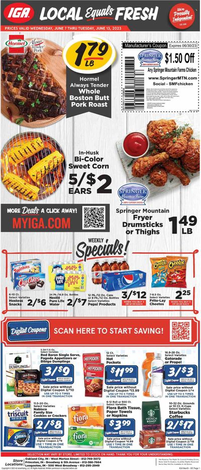 IGA (IN) Weekly Ad Flyer Specials June 7 to June 13, 2023