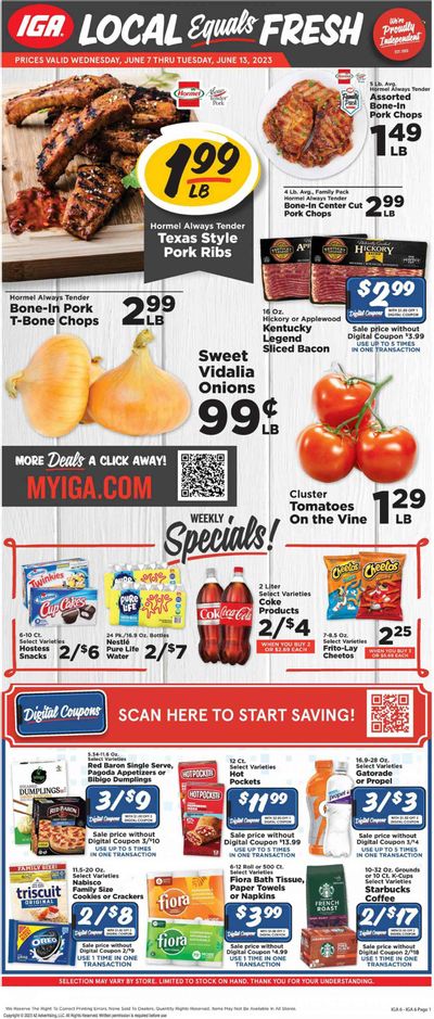 IGA (TN) Weekly Ad Flyer Specials June 7 to June 13, 2023