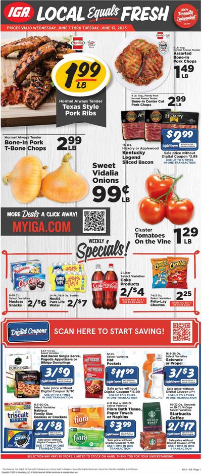 IGA (KY) Weekly Ad Flyer Specials June 7 to June 13, 2023