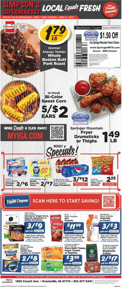 IGA (IN) Weekly Ad Flyer Specials June 7 to June 13, 2023