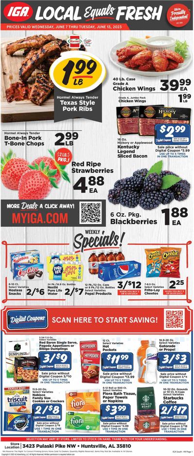 IGA (AL) Weekly Ad Flyer Specials June 7 to June 13, 2023
