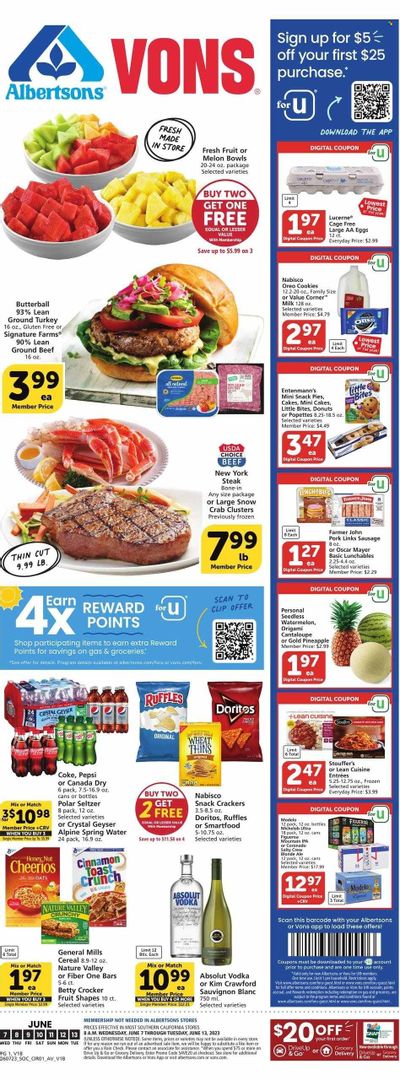 Vons (CA) Weekly Ad Flyer Specials June 7 to June 13, 2023
