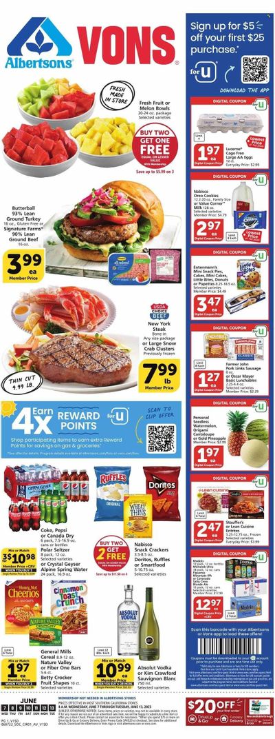 Vons (CA) Weekly Ad Flyer Specials June 7 to June 13, 2023