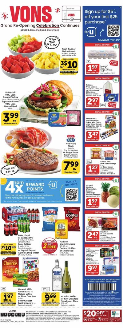 Vons (CA) Weekly Ad Flyer Specials June 7 to June 13, 2023
