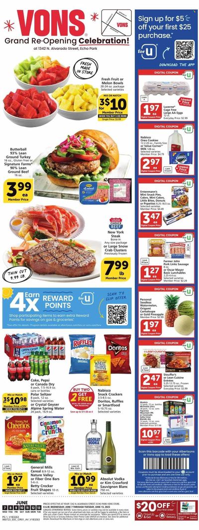 Vons (CA) Weekly Ad Flyer Specials June 7 to June 13, 2023