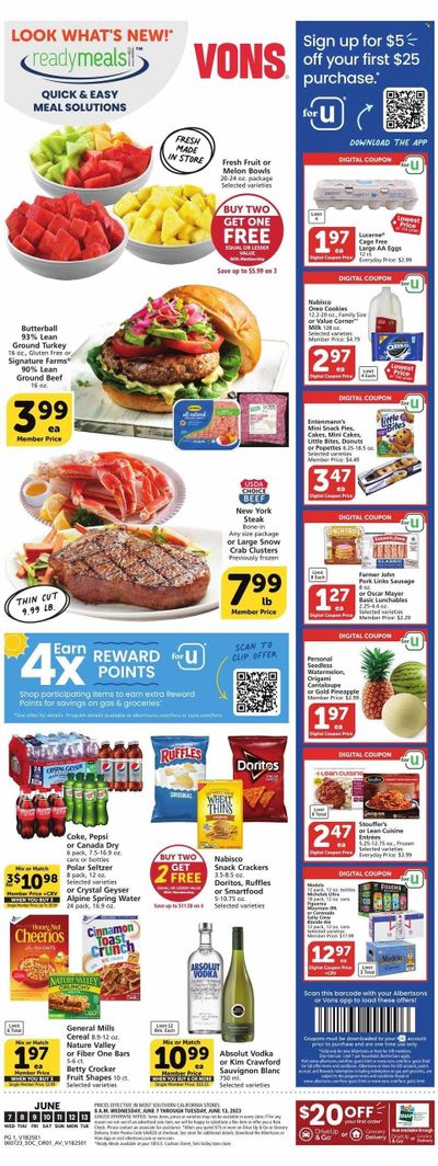 Vons (CA) Weekly Ad Flyer Specials June 7 to June 13, 2023 Vons (CA) Weekly Ad Flyer Specials June 7 to June 13, 2023