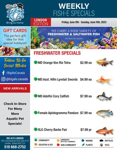 Big Al's (London) Weekend Specials June 9 to 11