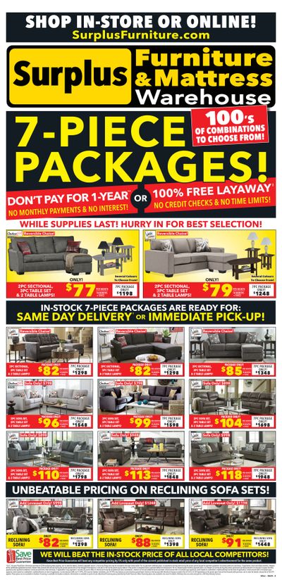 Surplus Furniture & Mattress Warehouse (Barrie) Flyer June 12 to 25