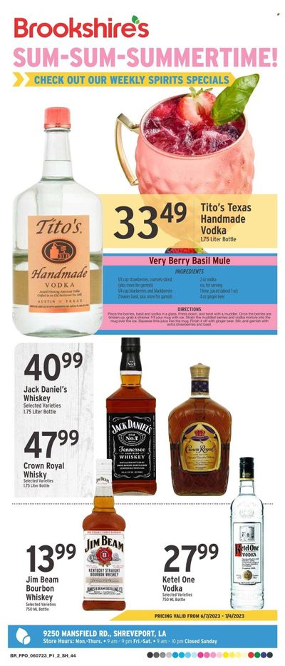 Brookshires (LA) Weekly Ad Flyer Specials June 7 to July 4, 2023