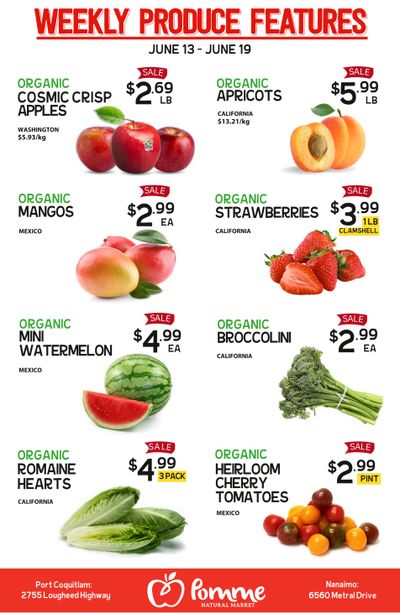 Pomme Natural Market Weekly Produce Flyer June 13 to 19