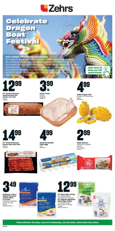 Zehrs Celebrate Dragon Boat Festival Flyer June 15 to 28