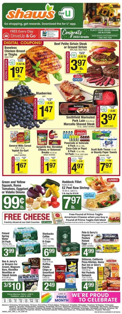 Shaw’s (MA, ME, NH, RI, VT) Weekly Ad Flyer Specials June 9 to June 15, 2023