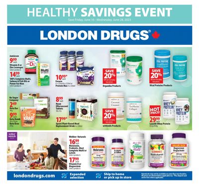London Drugs Healthy Savings Event Flyer June 16 to 28