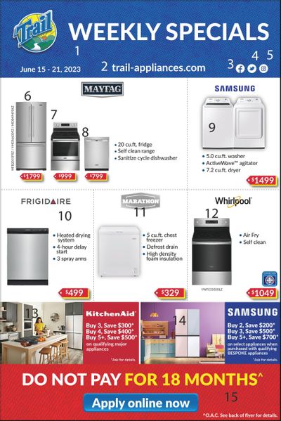 Trail Appliances (AB & SK) Flyer June 15 to 21