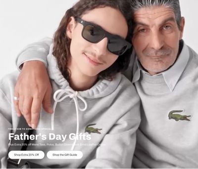 Lacoste Canada Father’s Day Deals + Semi-Annual Sale + an Extra 20% off Sale