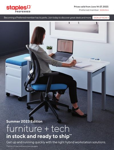 Staples Summer 2023 Edition Furniture + Tech Flyer June 14 to 27