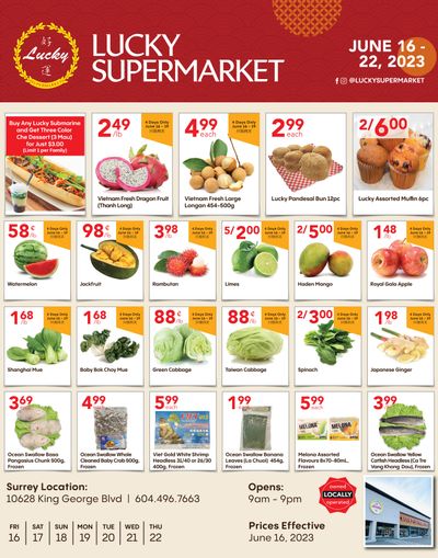 Lucky Supermarket (Surrey) Flyer June 16 to 22