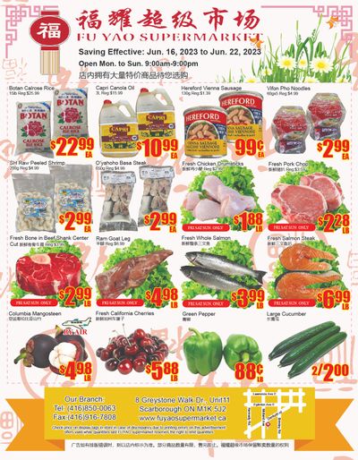 Fu Yao Supermarket Flyer June 16 to 22