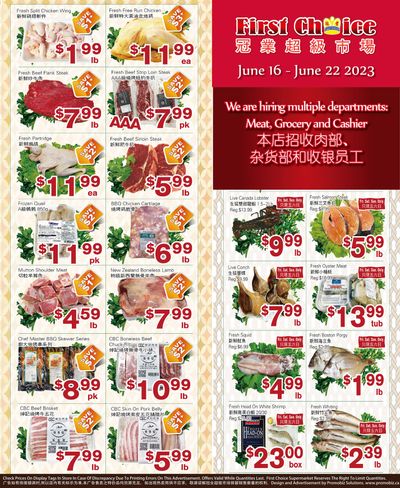First Choice Supermarket Flyer June 16 to 22